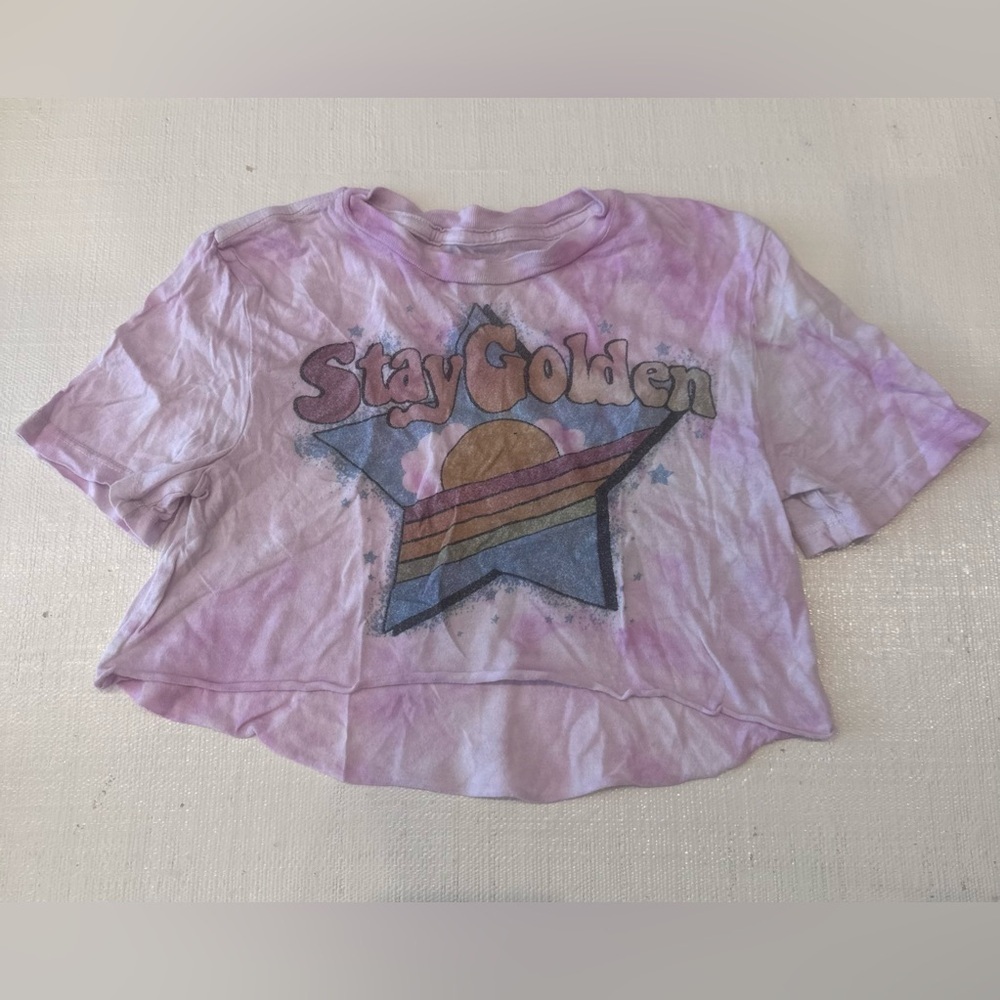 Rowdy Sprout Pink Tie-Dye 'Stay Golden' Tee